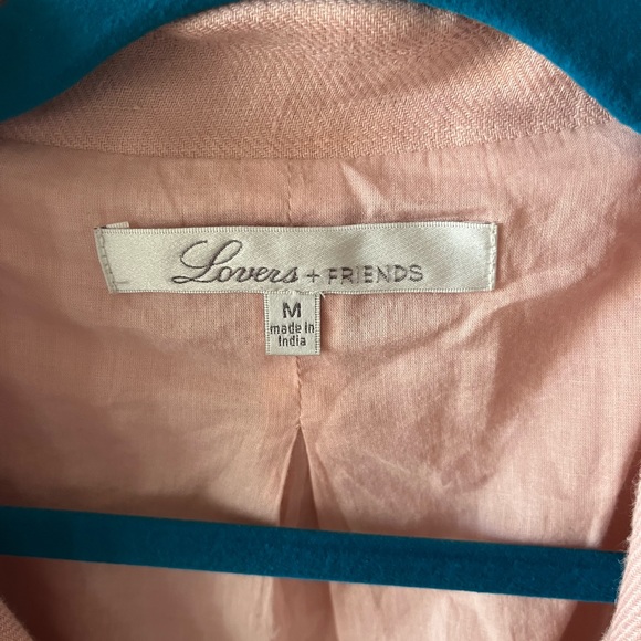 Lovers & Friends linen blazer in pink sz M - Picture 2 of 5